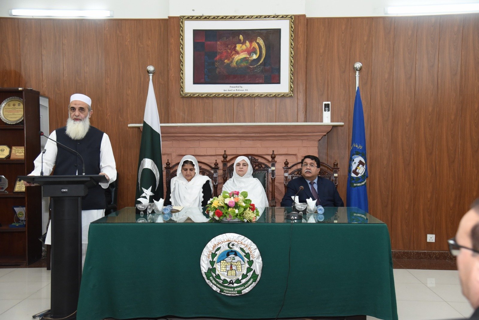 Distinguished speakers at Khyber Pakhtunkhwa Judicial Academy, Peshawar